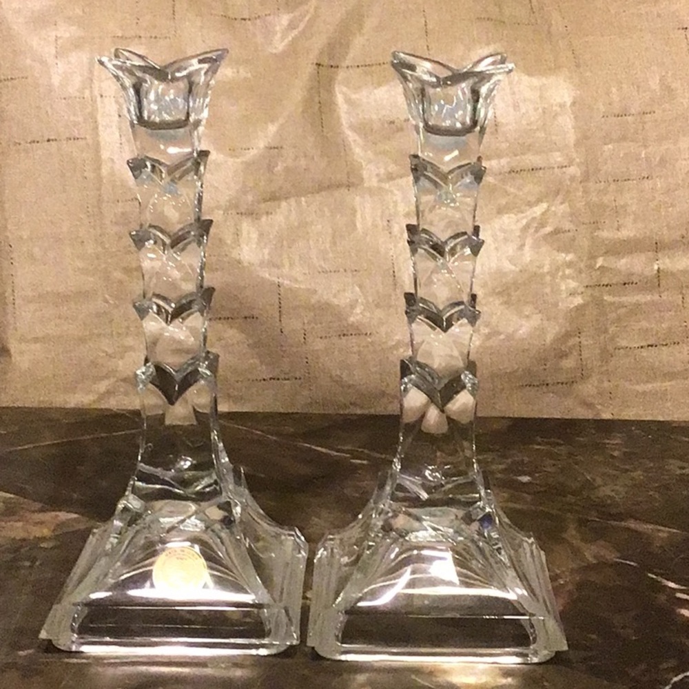 Crystal Glass Candle Sticks